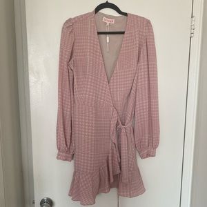 Brand new Leyden Ruffle wrap dress puff sleeves